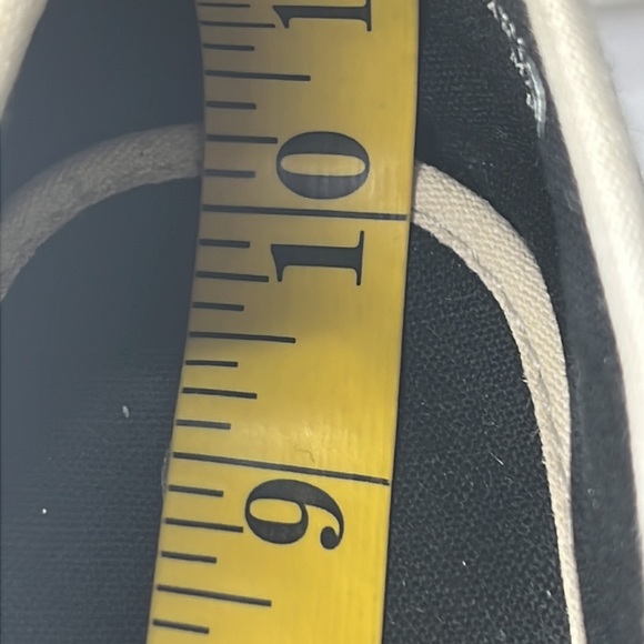 Roxy Women’s Black White Canvas Sneaker Rubber Toe Wedge Heels size 10 - Picture 10 of 10